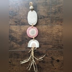 Boho clay wall hanging